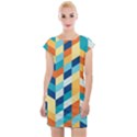 Geometric Retro Wallpaper Cap Sleeve Bodycon Dress View1