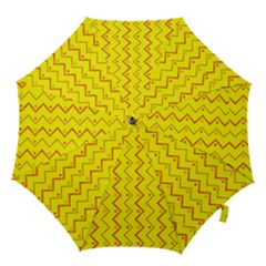 Yellow Background Abstract Hook Handle Umbrellas (small)