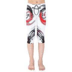 Abstract Fractal Digital Art Kids  Capri Leggings 