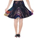 Pattern Texture Fractal Colorful Velvet High Waist Skirt View2