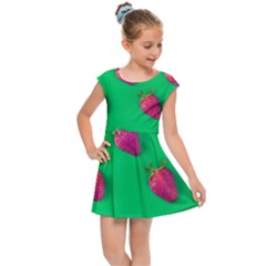 Strawberry Green Kids  Cap Sleeve Dress