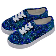 Abstract #8   I   Aqua Blues 6000 Kids  Classic Low Top Sneakers