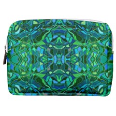 Abstract #8   I   Blues & Greens 6000 Make Up Pouch (medium) by KesaliSkyeArt