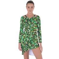 Sylvan Asymmetric Cut-out Shift Dress