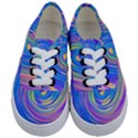 Cool Abstract Pink Blue And Yellow Twirl Liquid Art Kids  Classic Low Top Sneakers View1