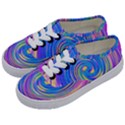 Cool Abstract Pink Blue And Yellow Twirl Liquid Art Kids  Classic Low Top Sneakers View2