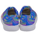 Cool Abstract Pink Blue And Yellow Twirl Liquid Art Kids  Classic Low Top Sneakers View4
