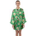 Bacon and Egg Pop Art Pattern Long Sleeve Kimono Robe View1