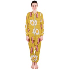 Bacon And Egg Pop Art Pattern Onepiece Jumpsuit (ladies) 