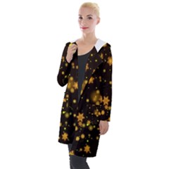 Background Black Blur Colorful Hooded Pocket Cardigan