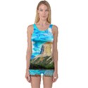 Painting Paintings Mountain One Piece Boyleg Swimsuit View1