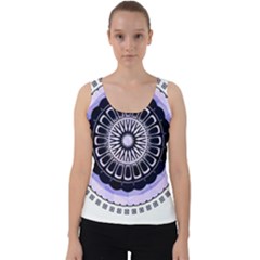 Design Circular Pattern Mandala Velvet Tank Top
