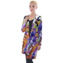 Abstract Modern Detail Color Hooded Pocket Cardigan View1