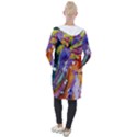 Abstract Modern Detail Color Hooded Pocket Cardigan View2