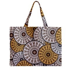 Gears Round Header Banner Cog Zipper Mini Tote Bag