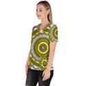 Mandala Pattern Round Ethnic Women s V-Neck Scrub Top View2