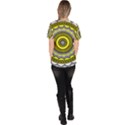 Mandala Pattern Round Ethnic Women s V-Neck Scrub Top View4