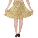 Vintage Map Background Paper Velvet High Waist Skirt View2