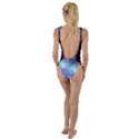 Network Earth Block Chain Globe High Leg Strappy Swimsuit View2