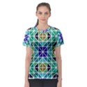Mosaic Triangle Symmetry Women s Sport Mesh Tee View1