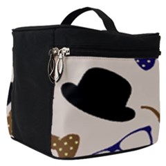 Moustache Hat Bowler Bowler Hat Make Up Travel Bag (small) by Pakrebo