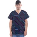 Glass Scifi Violet Ultraviolet Men s V-Neck Scrub Top View1
