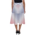 Dots Pointillism Abstract Chevron Perfect Length Midi Skirt View2