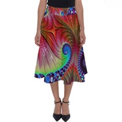 Fractal Art Fractal Colorful Perfect Length Midi Skirt