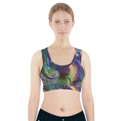 Fractal Artwork Art Swirl Vortex Sports Bra With Pocket