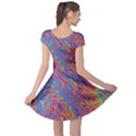 Fractal Psychedelic Fantasy Surreal Cap Sleeve Dress View2