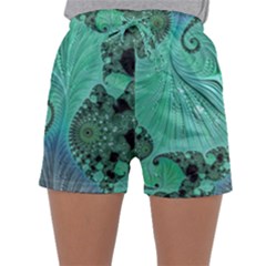 Fractal Artwork Fan Shape Art Sleepwear Shorts by Pakrebo