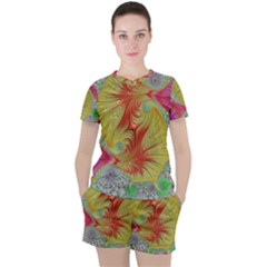 Fractal Artwork Fractal Artwork Women s Tee And Shorts Set