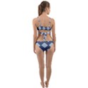 Textile Texture Fabric Zigzag Blue Wrap Around Bikini Set View2