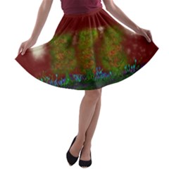 Trees A-line Skater Skirt