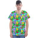 Star Texture Template Design Men s V-Neck Scrub Top View1