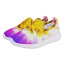 Purple, Pink And White Dahlia With A Bright Yellow Center Women s Slip On Sneakers View2