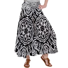 Pattern Star Design Texture Satin Palazzo Pants