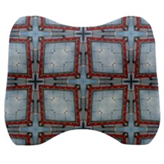 Pattern Cross Geometric Shape Velour Head Support Cushion