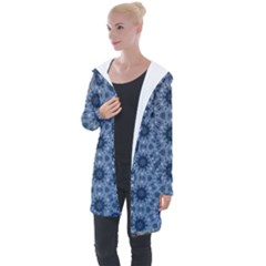 Pattern Patterns Seamless Design Longline Hooded Cardigan