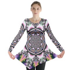 Pattern Abstract Background Art Long Sleeve Tunic 