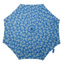 Hydrangea Blue Glitter Round Hook Handle Umbrellas (Medium) View1