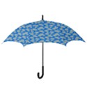 Hydrangea Blue Glitter Round Hook Handle Umbrellas (Medium) View3