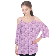 Texture Flower Background Pink Flutter Tees