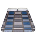 Abstract Seamless Fabric Blue Fitted Sheet (King Size) View1
