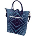 Sci Fi Texture Futuristic Design Buckle Top Tote Bag View2