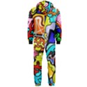 Graffiti abstract with colorful tubes and biology artery theme Hooded Jumpsuit (Men)  View2