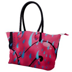 Graffiti Watermelon Pink With Light Blue Drops Retro Canvas Shoulder Bag by genx