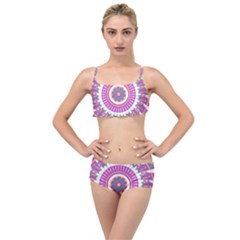 Mandala Geometric Pattern Shapes Layered Top Bikini Set