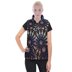 Church Stained Glass Windows Colors Women s Button Up Vest