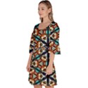 Church Window Stained Glass Texture Velour Kimono Dress View2